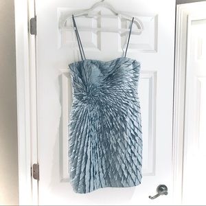 Mignon Light Blue Strapless Cocktail Dress